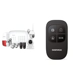 Daewoo Pack Premium | Alarme Maison sans Fil WiFi GSM Connectée avec Sirène Extérieure | 2 Caméras De Surveillance & WRC501 Télécommande supplémentaire pour alarmes Daewoo | Technologie 868Mhz