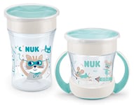 NUK Magic Cup & Mini Magic Cup Duo de gobelets d'apprentissage | Bord anti-fuite à 360° | À partir de 6 mois et 8 mois | Anti-fuite et sans BPA | 160 ml et 230 ml | Menthe