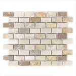 mosaik ws face brick travertine mix tumbled 2,3x4,8x1