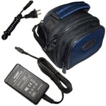 KIT: Black Nylon Case and AC Adapter for Sony HandyCam DCR Series Camcorders