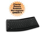 Clavier PC Microsoft Bluetooth Mobile 5000 1390 QWERTY Nordic Noir NEUF