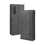 MIFanX Oppo Find X2 Neo Case,PU Leather Case With Embedded Magnetic Closure Flip Wallet Retro Cover With [Card Slots] for Oppo Find X2 Neo(Black)