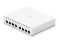 Ubiquiti Unifi Uisp Switch Plus - Switch - Administrerad - 4 X 2.5Gbase-T + 4 X 10Gb Ethernet Sfp+ - Skrivbordsmodell, Rackmonterbar, Väggmonterbar - Passiv Poe (160 W)