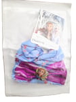 1 Disney Frozen Hair Scrunchy blue with pink bow anna charm NEW