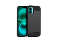 Cool Iphone 16 Plus Carbon Black Case Non-Slip/Reinforced Frame 8434847075655