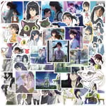 Anime-klistermärken 50 st, estetiska söta tecknade vinyl-klistermärken, klistermärken för Hydro Flask, bärbar dator, vattenflaska, för barn, tonåringar, vuxna, stötfångarbilar