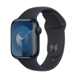 Refurbished Apple Watch Series 9 GPS, 41mm Midnight Aluminium Case with M/L Midnight Sport Band