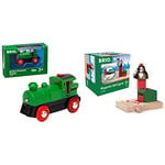 BRIO World Battery Powered Train Engine - Compatible with all Railway Sets & Accessories & World Magnetic Railway Bell Signal - Compatible with all Train Sets & Accessories