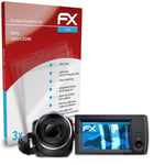 atFoliX 3x Screen Protection Film for Sony HDR-CX240 Screen Protector clear