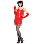 W WIDMANN MILANO Party Fashion - Costume Flapper, robe à franges, robe Charleston années 20, déguisements de carnaval