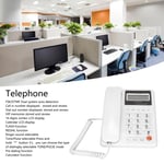(White)Big Button Corded Telephone Home Office Desktop Landline Phone With LCD
