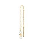 Spirit Icons Ophelia Hanger 14 karat guld Örhänge Med Diamant 0,0083 Carat W/VS Og Pärlor