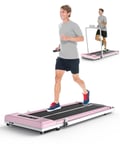 2-In-1 Home&Office Electric Treadmill,Walking Pad with Adjustable Armrest and LCD Monitor