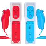 TechKen 2 Piece Manette de Wii avec Manette Nunchuck,Controleur Wii Telecommande Controller Wii Remote Motion Plus Integre av