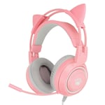 Cat Ear Gaming Headset Over-Ear Gaming Omnidirectional Silent