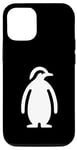 iPhone 15 Pro White Penguin Silhouette Minimalist Case