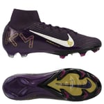 Nike Air Zoom Mercurial Superfly 10 Elite FG Mbappé Personal Edition - Lila/Vit - Gräs (FG), storlek 40½