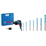 Bosch Professional Drywall Screwdriver GSR 6-25 TE (6.0 mm Drilling Screw Diameter, in case) + 7X Expert CYL-9 MultiConstruction Drill Set (for Concrete, Ø 4-12 mm, Accessories)