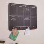 Home Chalkboard Blackboard Kitchen Memo Board Weekly Daily Planner With Clips
