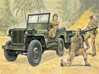 Italeri Jeep, Military car model, Monteringssats, 1:35, Jeep, Alla, Plast