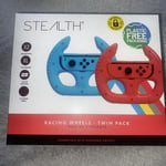 STEALTH Switch Racing Wheels Compatible with Nintendo Switch Twin Pack Red Blue