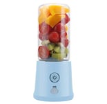 Blender, Little Portable Blender, Mini Smoothie Maker with Six Blades, 2000mAh 350ml USB Rechargeable Fruit Mixing Machine Waterproof Blender for Outdoors, Home, Office,Sky blue