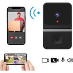 Shmshng - Caméra de sonnette sans fil intelligente, caméra de sonnette vidéo WiFi 1080p avec audio bidirectionnel, vision nocturne, stockage en