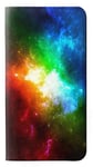 Colorful Rainbow Space Galaxy PU Leather Flip Case Cover For Google Pixel 3 XL
