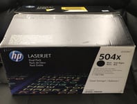 2 X 504x HP CE25OXD Black Toner Cartridge’s CP3525,CM3530 Sealed Duel Pack