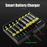 Battery Charger Adapter 8 Slot For AA/AAA NiMH Rechargeable Batteries