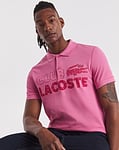 Lacoste Short Sleeve Pink Logo Polo