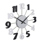 Relaxdays Horloge Murale, sans Cadre, avec Aiguille de Secondes, Analogue, Cuisine, Chambre, Pendule Ø 35 cm, Noir/Blanc 10030786_872 1