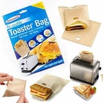 Toaster Bag Non Stick Toastie Sandwich Toast Bags Pockets Reusable Toasty  x 4