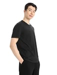 Icebreaker Men's Central Classic SS T-Shirt for Everyday Use, Adventure, Gym & Training - Black, M