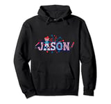 Jason Fireworks USA Flag 4th of July Pullover Hoodie