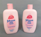 Rare JOHNSONS ORIGINAL PINK BABY LOTION 2 x 300ml Discontinued NEW Baby Bathtime