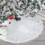 Golden Apple Christmas Tree Skirt Aprons White Plush Christmas Tree Carpet for Home New Year Xmas Decor 31" / 70cm