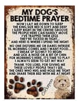 SHAWPRINT MY Dog's Bedtime Prayer Retro Style Metal TIN Sign/Plaque, Cockapoo White, 4" x 3" Fridge Magnet