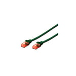 Ewent Câble de réseau Patch Cat 6 U/UTP, aWG 24/7, 2 connecteurs RJ45 Vert Vert 0,5 MT