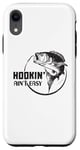 Coque pour iPhone XR hookin' ain't easy vintage fisherman funny fishing dad