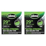Slime 30078 Bike Inner Tube with Slime Puncture Sealant, Self Sealing, Prevent and Repair, Schrader Valve, 47/55-622mm (29 x 1.85-2.20") (Pack of 2)