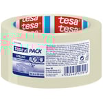 Packtejp TESA Strong Klar, tystavrullad, 50mm x 66m 6rl