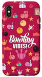 iPhone X/XS Bowling Vibes Strike Pins and Ball Pattern Girls or Women Case