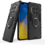 TingYR Case for Huawei Mate 40 Pro Plus, 360 degree Rotating Ring Holder, TPU/PC Shockproof Phone Cover, Full Body Protection Cover, Phone Case for Huawei Mate 40 Pro Plus.(Black)