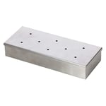 MasterCook Boîte à fumer en acier inoxydable pour barbecue à gaz et charbon, fumoir barbecue pour viande et poisson, accessoire pour grillades aromatiques