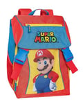 Super Mario - Sac à dos scolaire officiel Super Mario, sac à dos pour enfants, 2 grands espaces centraux, poches avant et latérales, bretelles réglables et rembourrées, dossier rembourré, 29 x 41 x