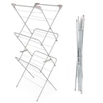 Russell Hobbs Clothes Airer Foldable 3 Tiers 15m Drying Space Compact Washing