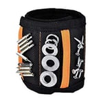 Magnetiskt armband för män, magnetiskt verktygsbälte med 15 starka magneter, Halloween-present till pappa, mamma, snickare, gör-det-själv-entusiaster