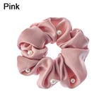 Pearls Hair Scrunchies Elastic Bands Tie Ropes Pink