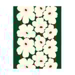 Marimekko Unikko tyg heavyweight bomull Grön